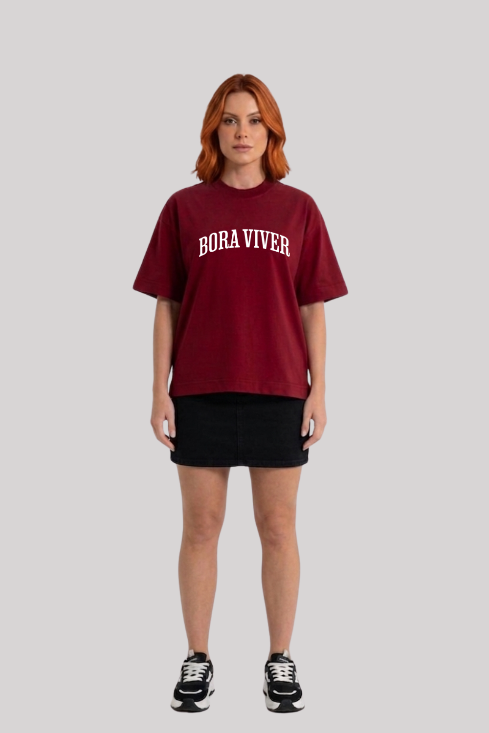 Camiseta Heavy Boxy Dois ou Mais - Bora Viver