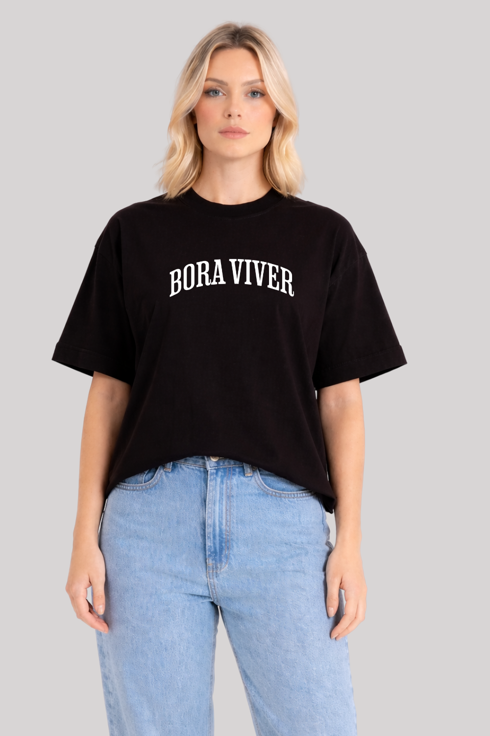 Camiseta Heavy Boxy Dois ou Mais - Bora Viver