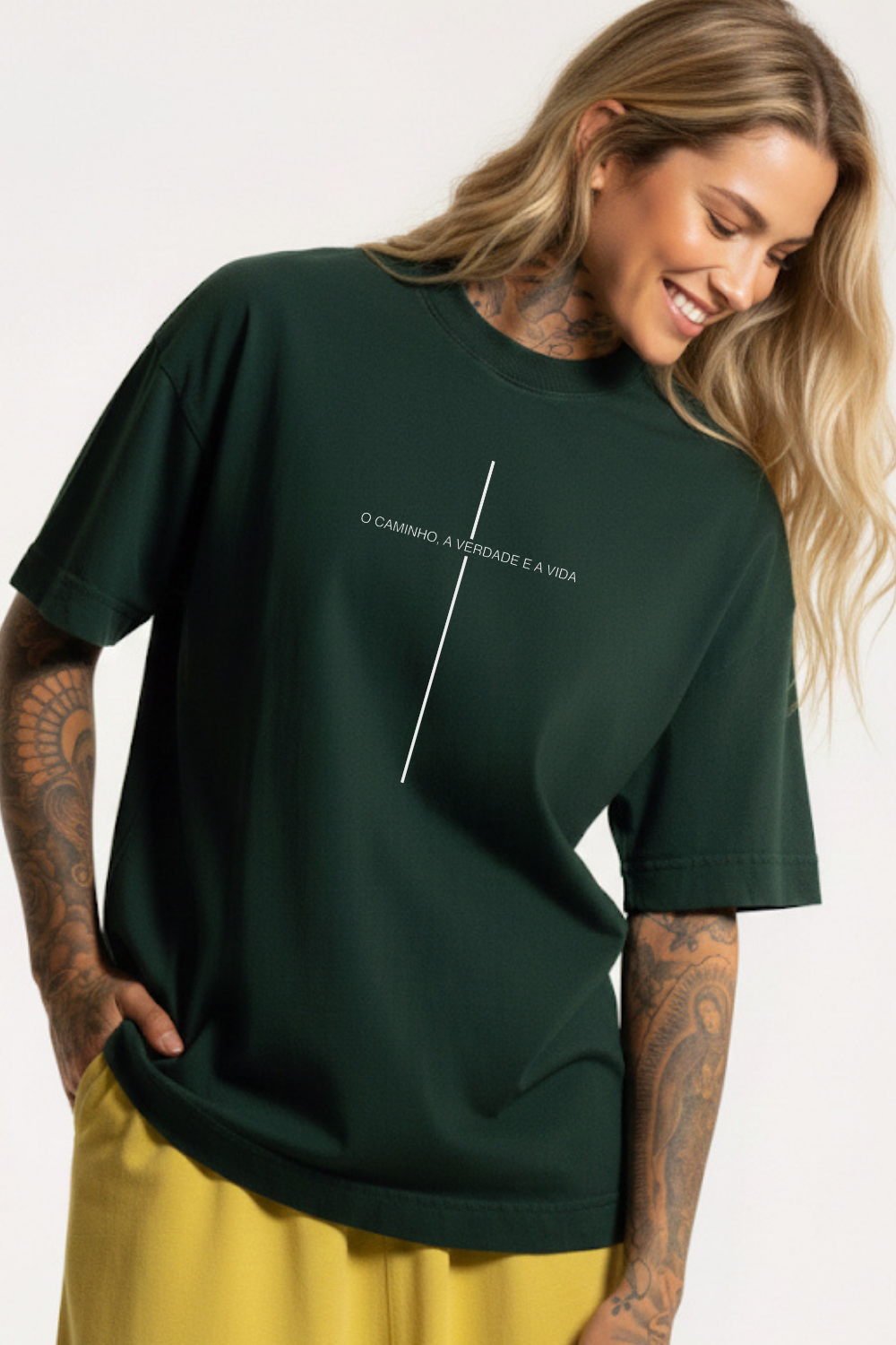 Camiseta Oversized Heavy Dois ou Mais - Cruz