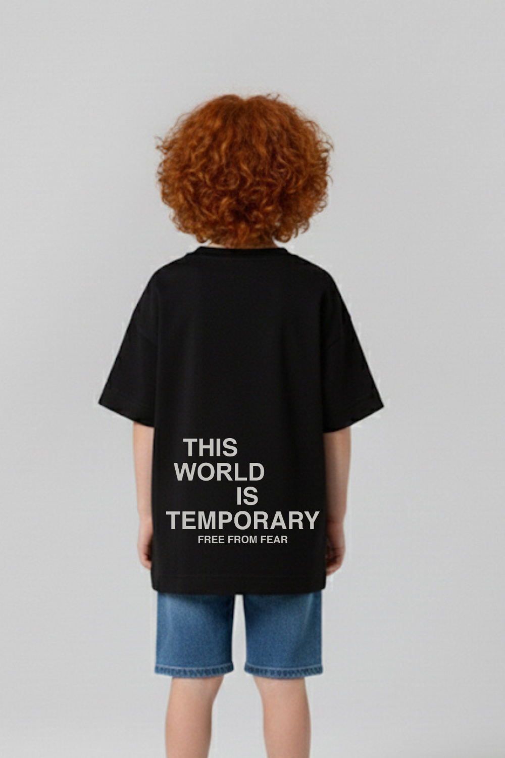Camiseta Oversized Infantil Dois ou Mais -This World
