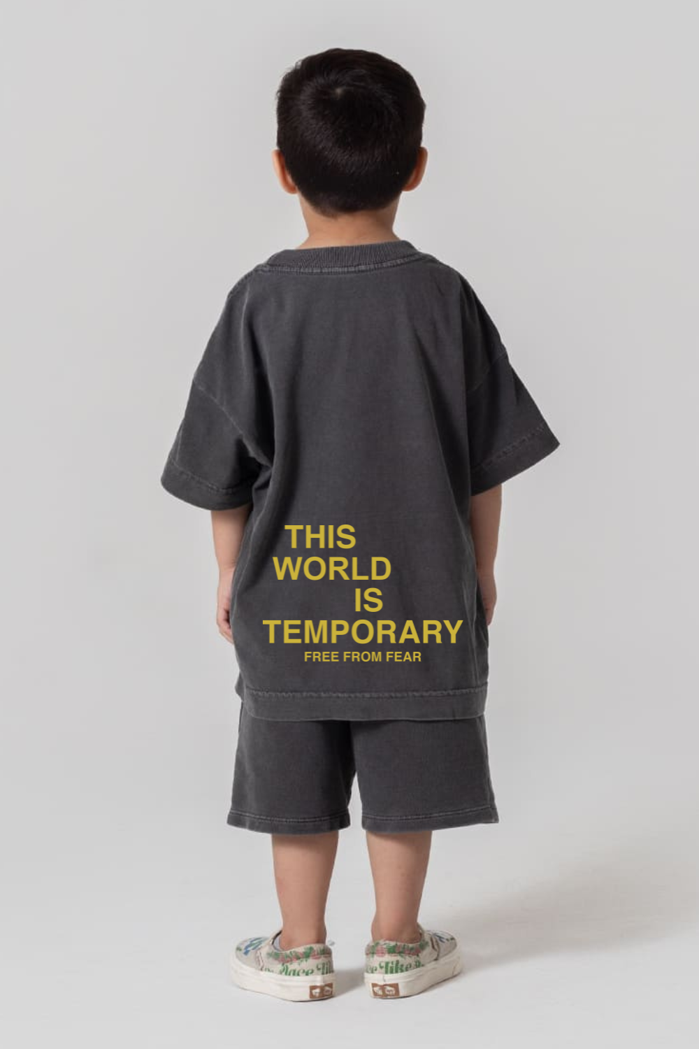 Camiseta Oversized Infantil Dois ou Mais -This World