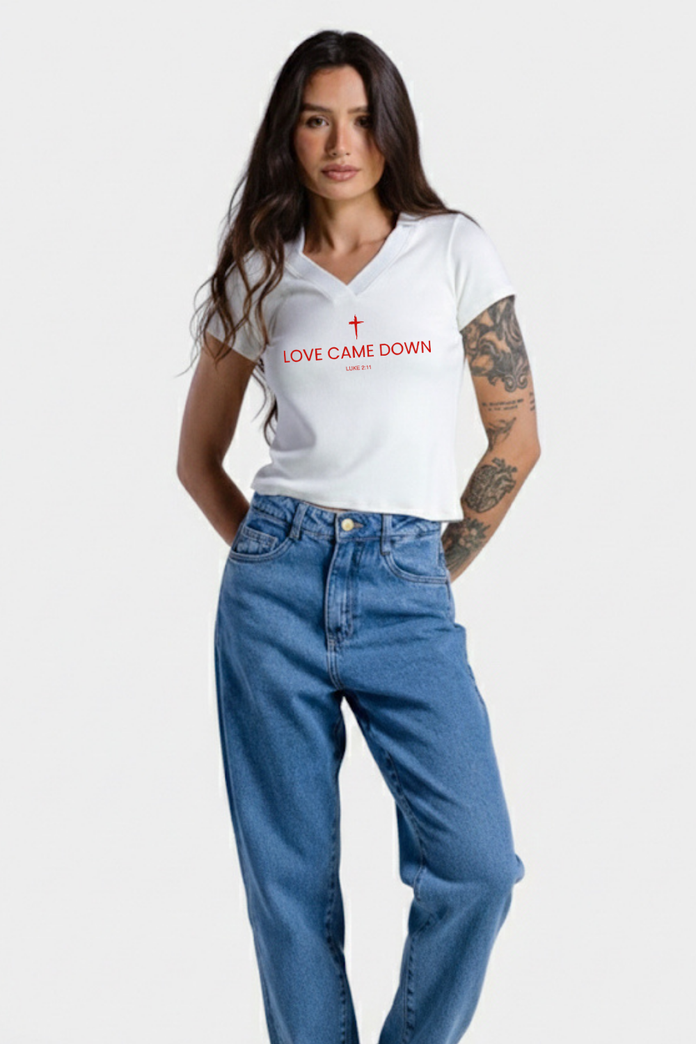 Camiseta Polo Feminina Dois Ou Mais - Love Came Down