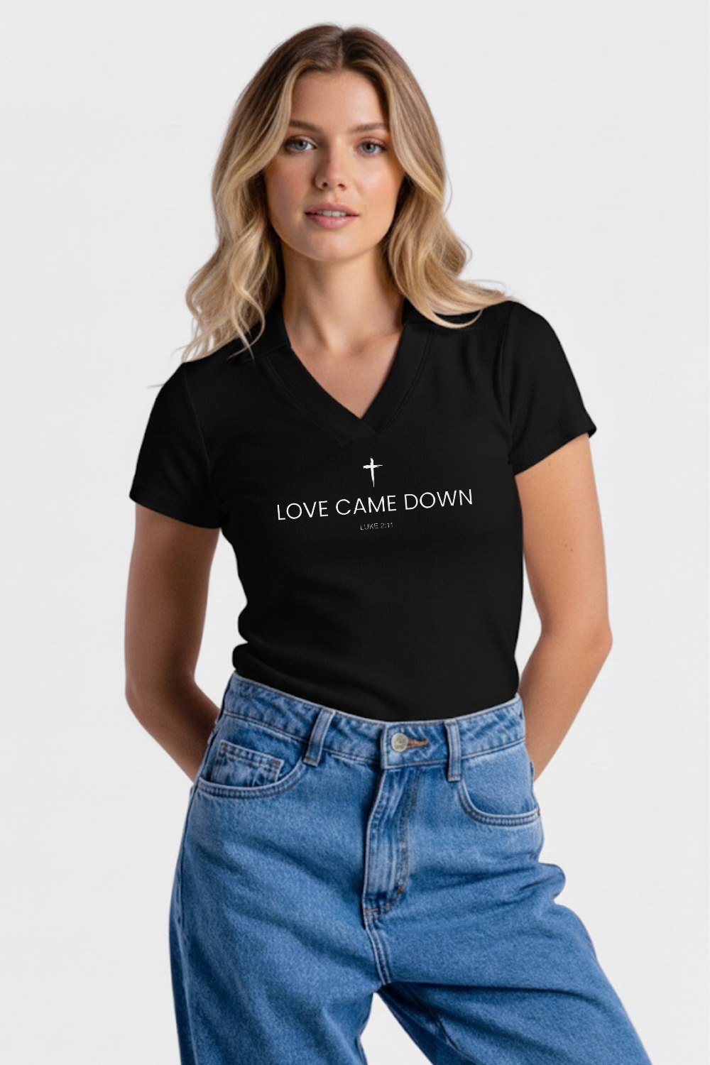 Camiseta Polo Feminina Dois Ou Mais - Love Came Down