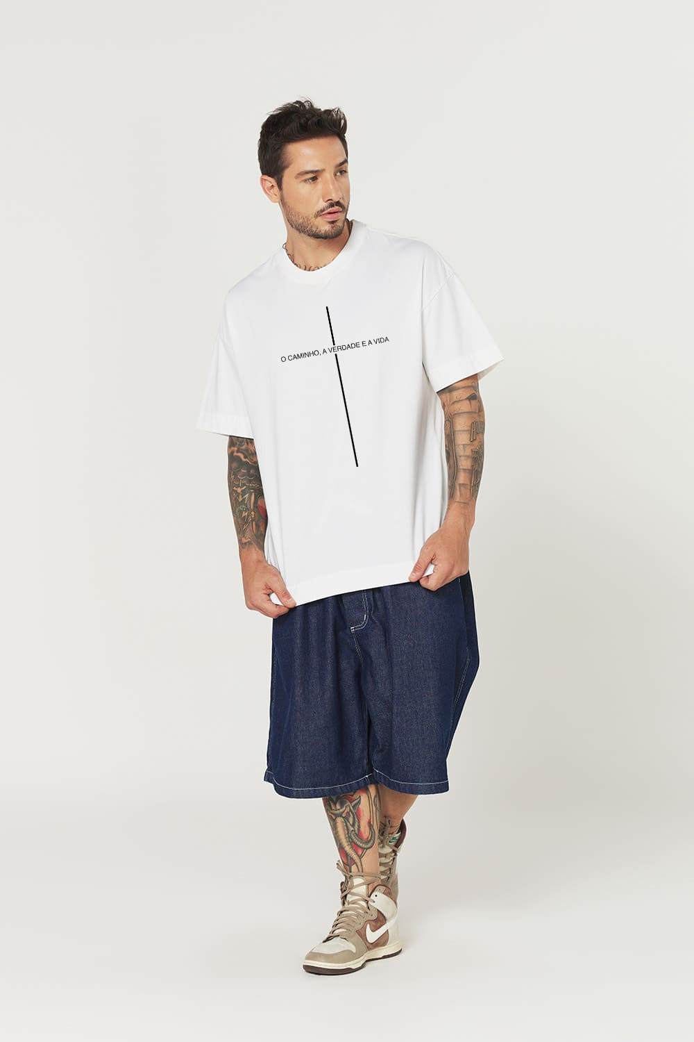 Camiseta Oversized Heavy Dois ou Mais - Cruz