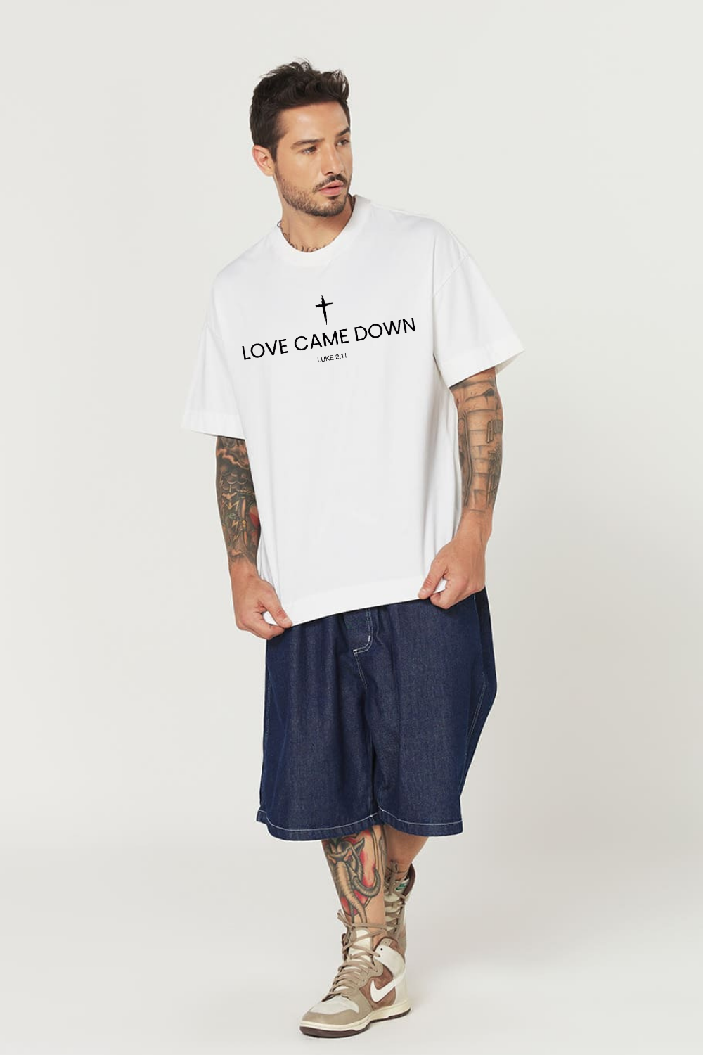 Camiseta Oversized Heavy Dois ou Mais - Love Came Down