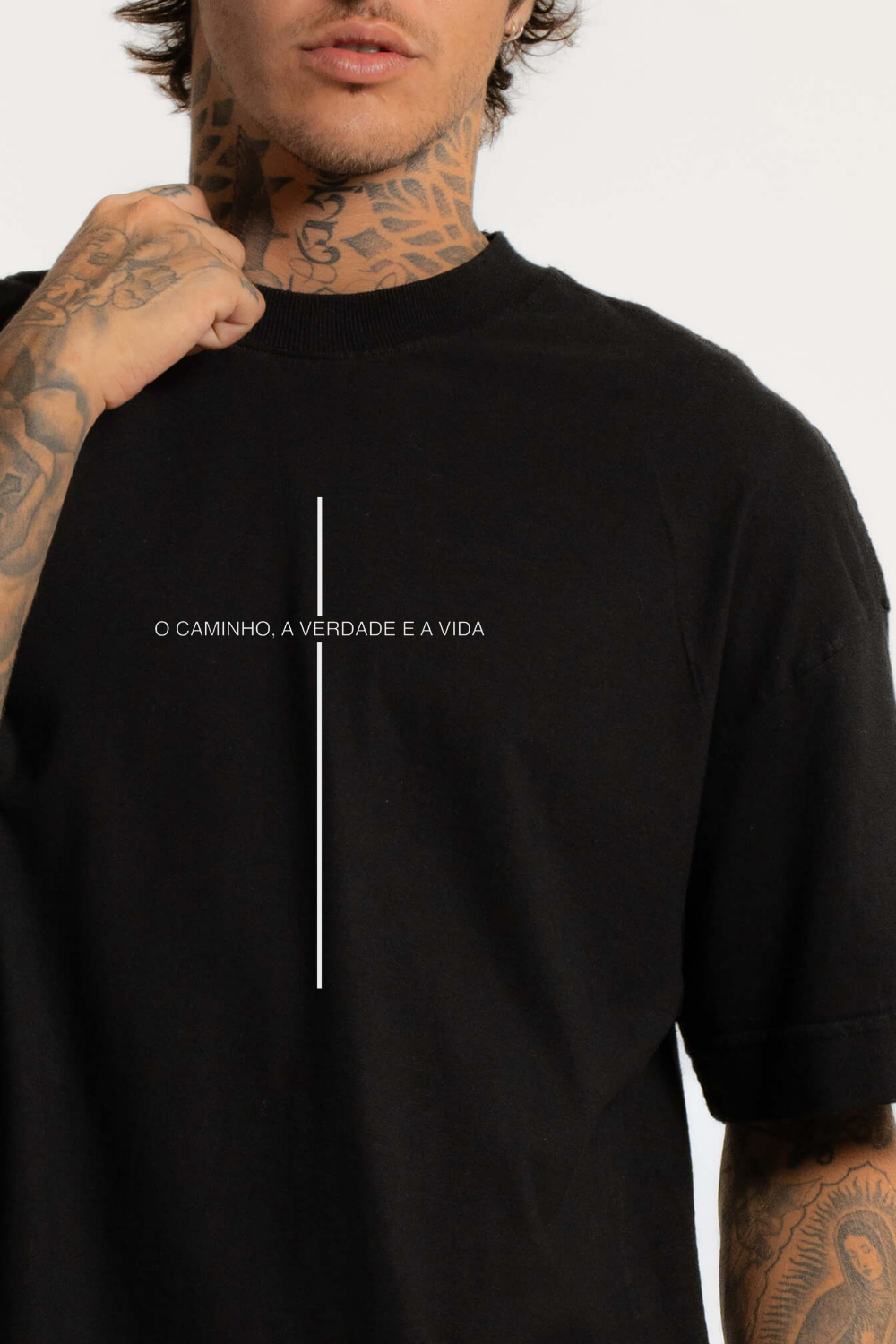 Camiseta Heavy Boxy Dois ou Mais - Cruz