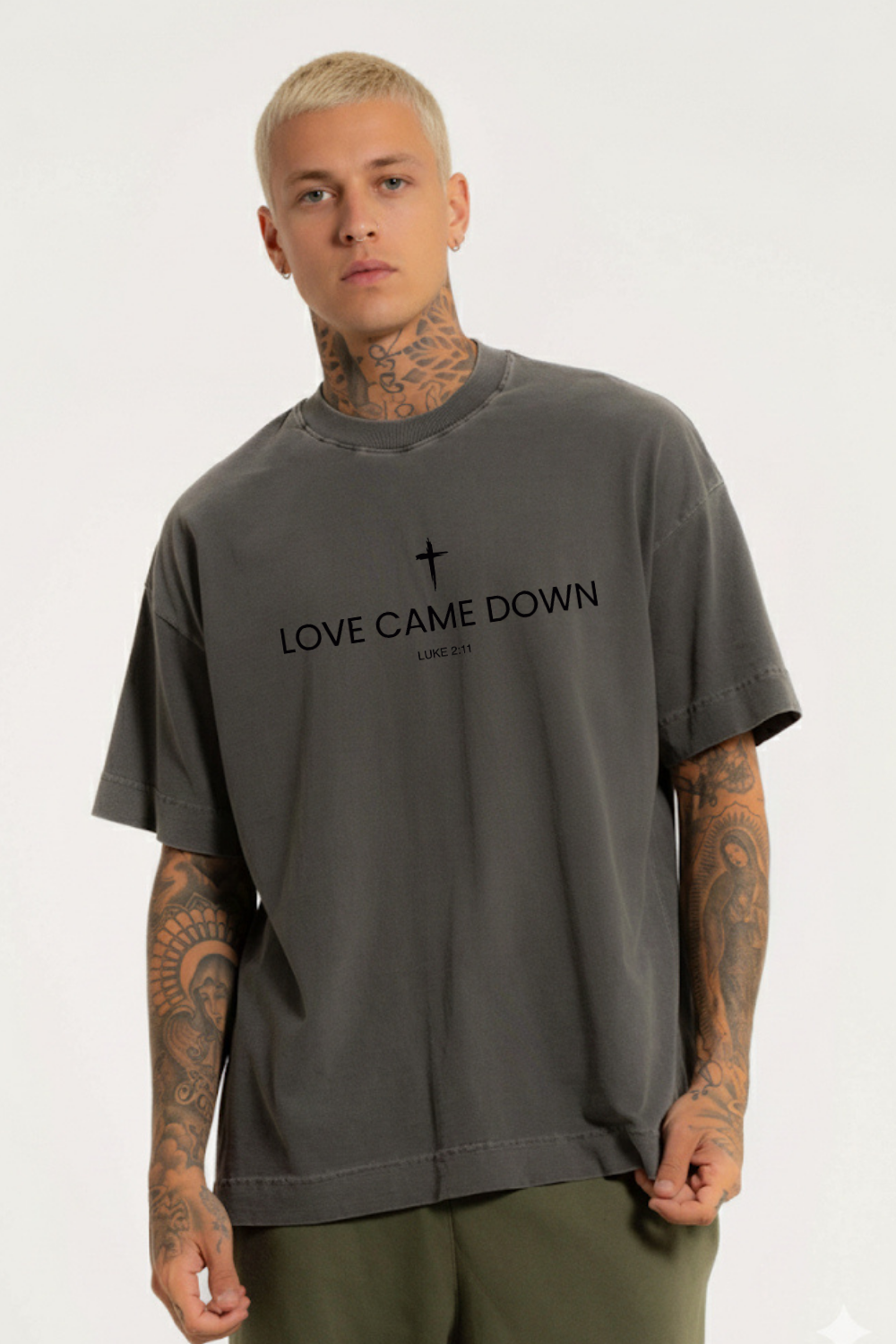 Camiseta Oversized Heavy Dois ou Mais - Love Came Down