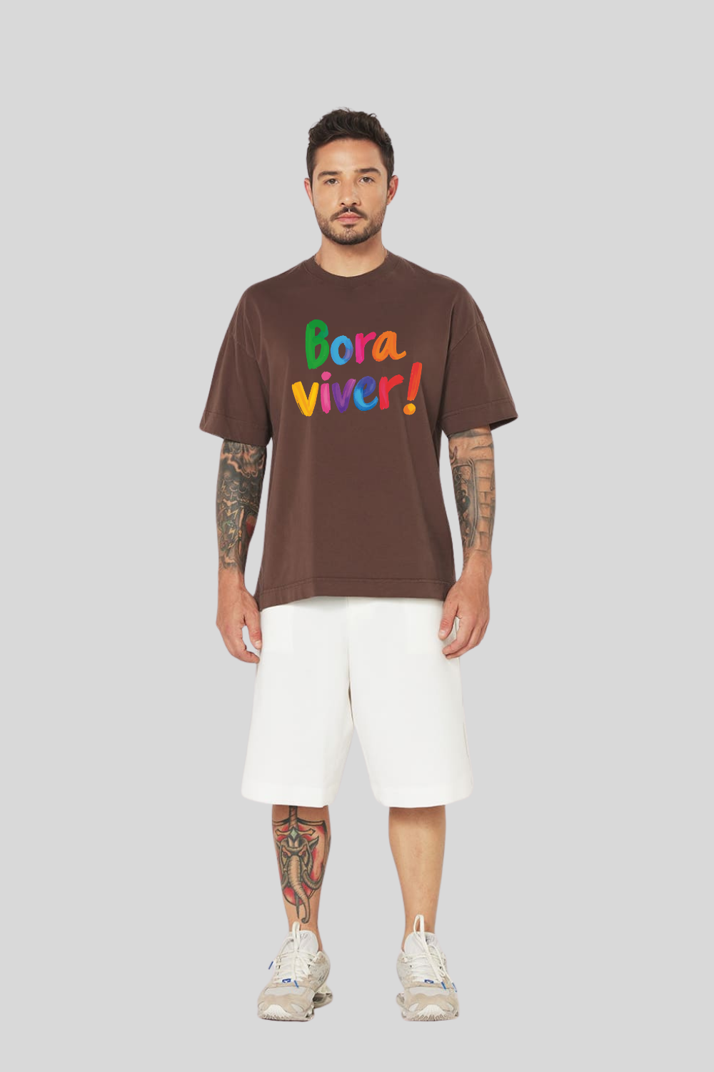 Camiseta Oversized Heavy Dois ou Mais - BORA VIVER COLOR