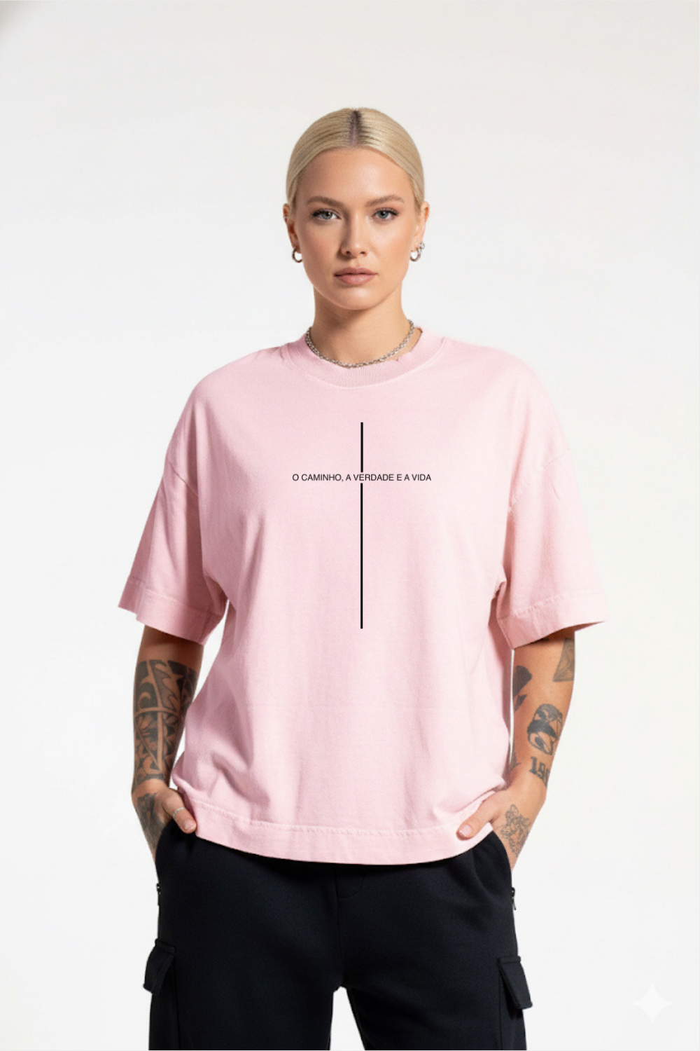 Camiseta Heavy Boxy Dois ou Mais - Cruz