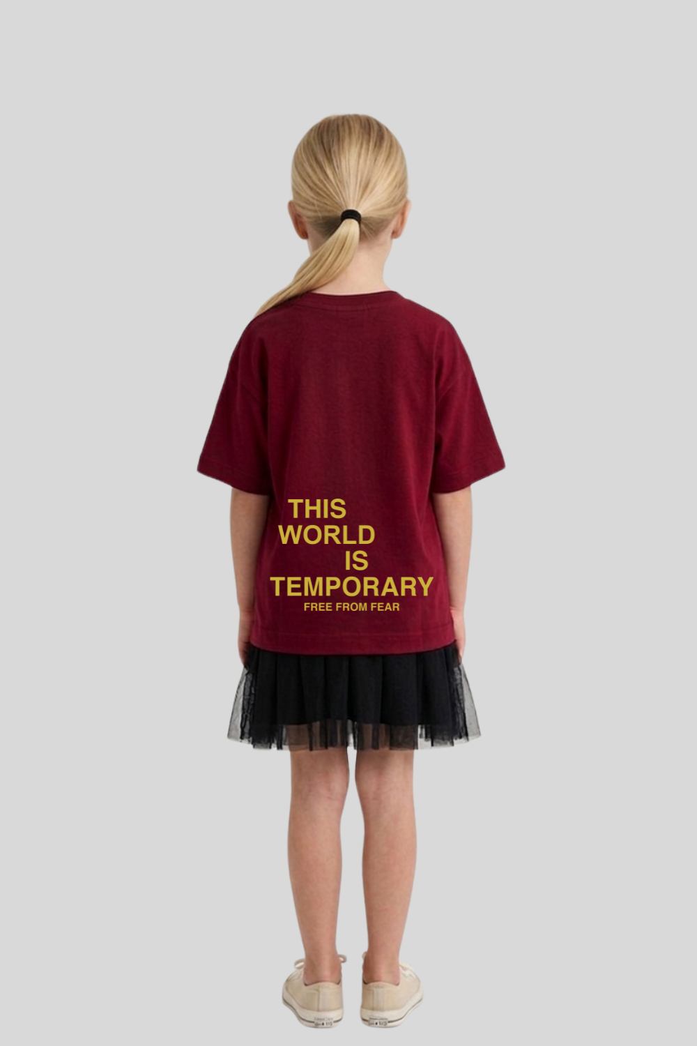 Camiseta Oversized Infantil Dois ou Mais -This World
