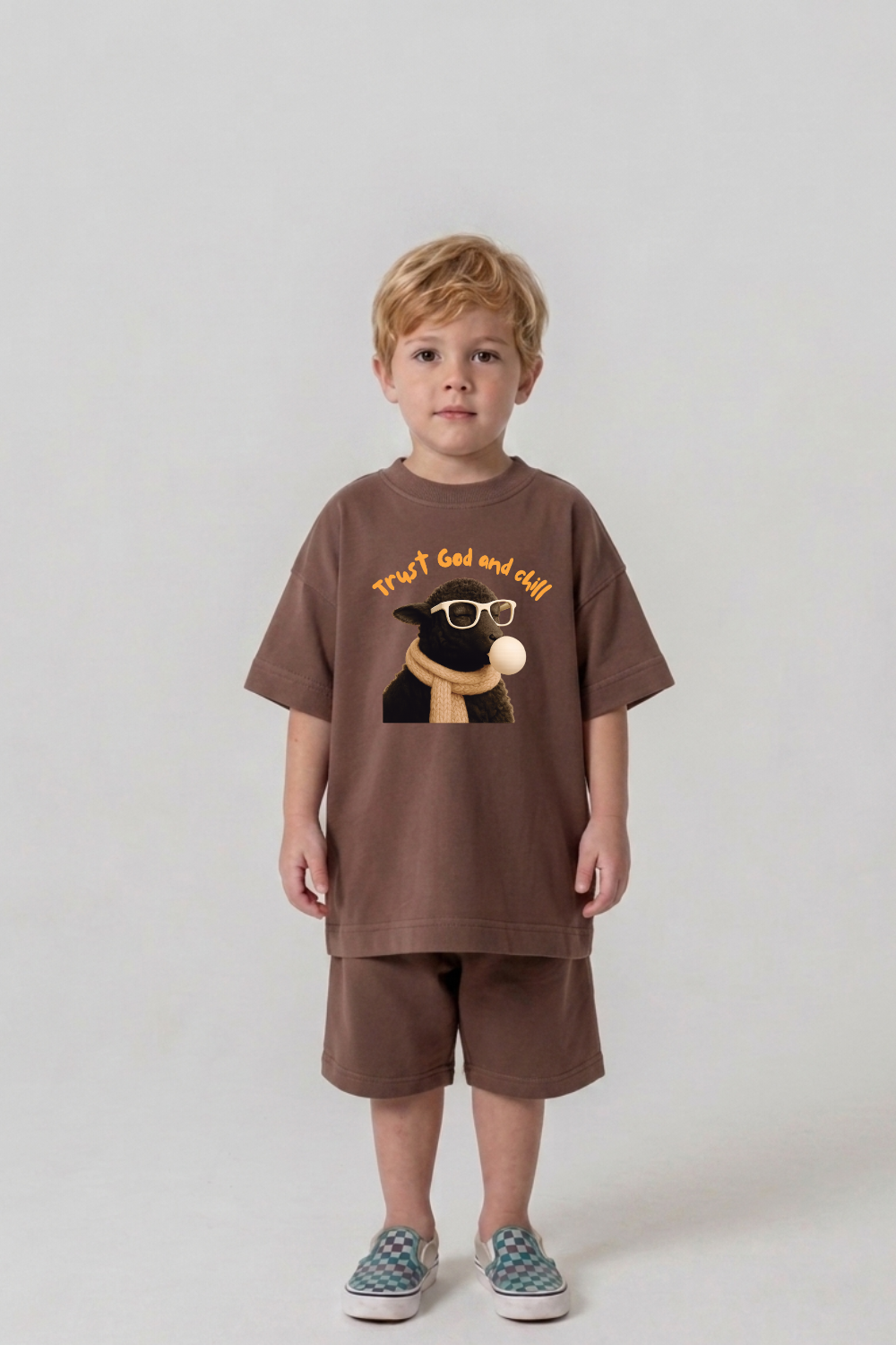 Camiseta Oversized Infantil Dois ou Mais - Trust God