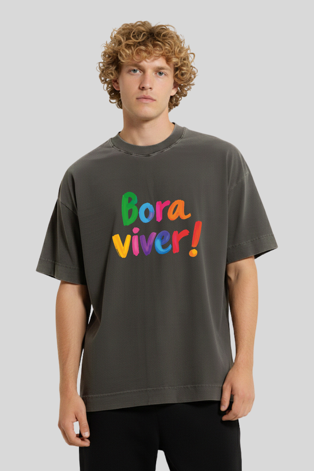 Camiseta Oversized Heavy Dois ou Mais - BORA VIVER COLOR