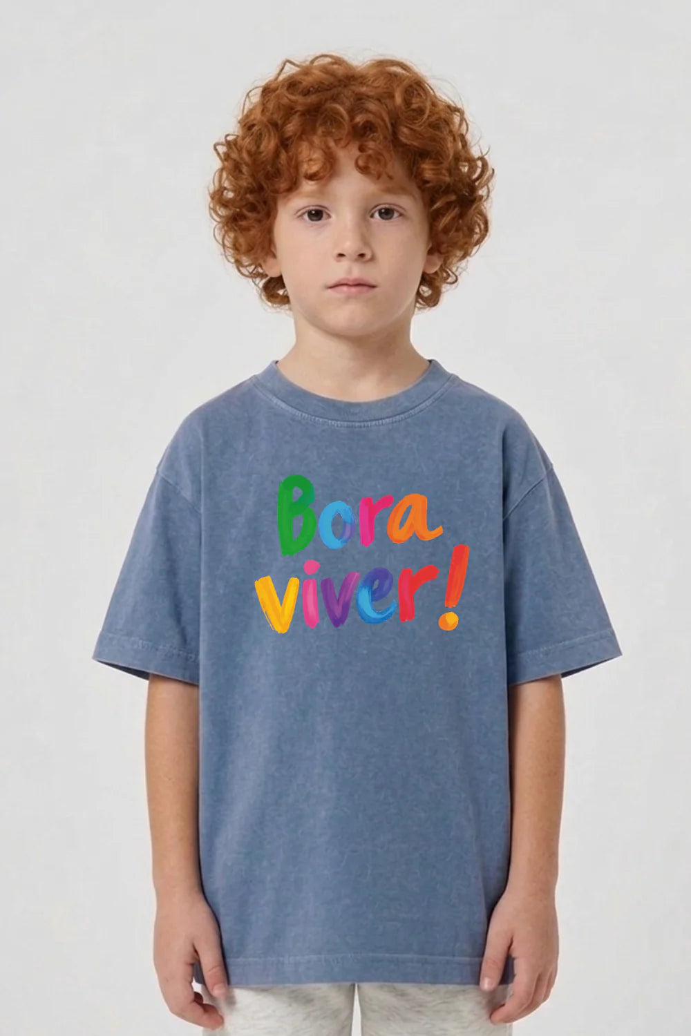 Camiseta Infantil Oversized Dois ou Mais - Bora Viver Color