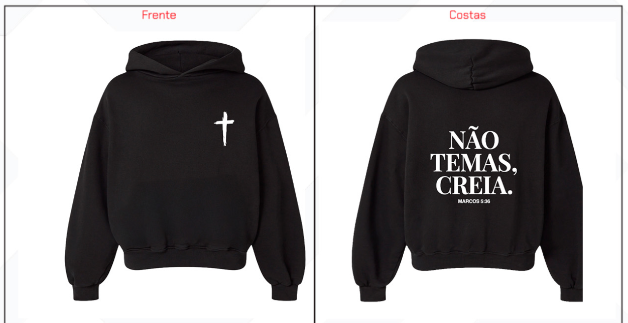 Moletom Premium Dois ou Mais - Não Temas